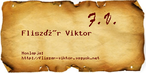 Fliszár Viktor névjegykártya