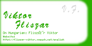 viktor fliszar business card